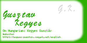 gusztav kegyes business card